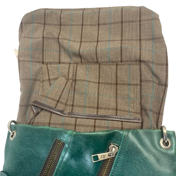 MATT & NAT Oversized Messenger Crossbody Shoulder bag Vegan Leather in Green - Picture 6 of 7
